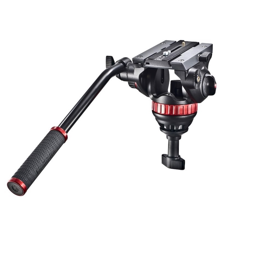 Bộ chân máy ảnh Manfrotto MVH502A Fluid Head & 546B Aluminium Tripod  Black (Sliding Plate)