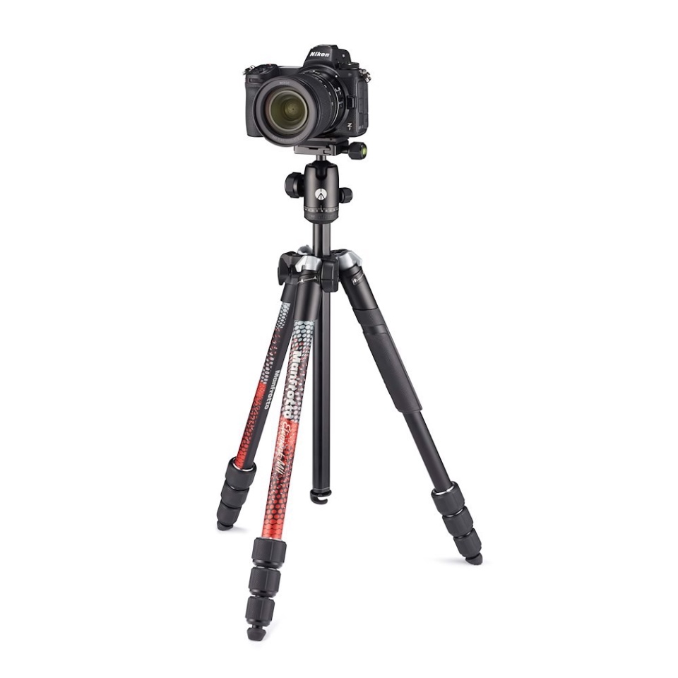 Bộ chân máy Manfrotto Element Mark II Aluminium 4-Sections Tripod Red