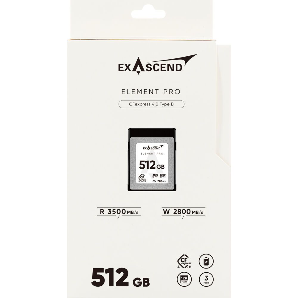 Thẻ nhớ Exascend 512GB Element Pro CFexpress 4.0 Type B