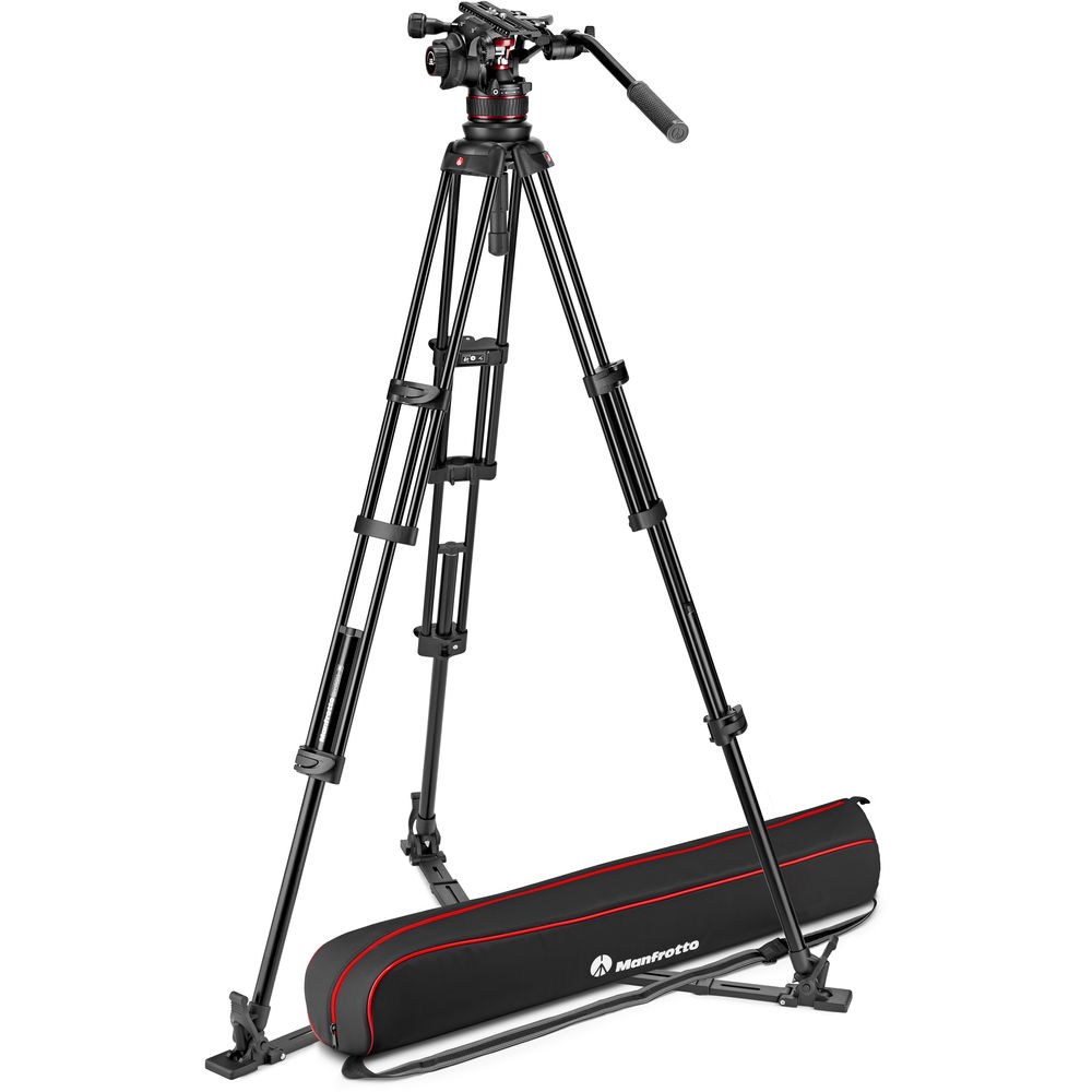 Bộ chân máy quay Nitrotech 608 Fluid Video Head & Aluminum Twin Leg Tripod (Ground Spreader)